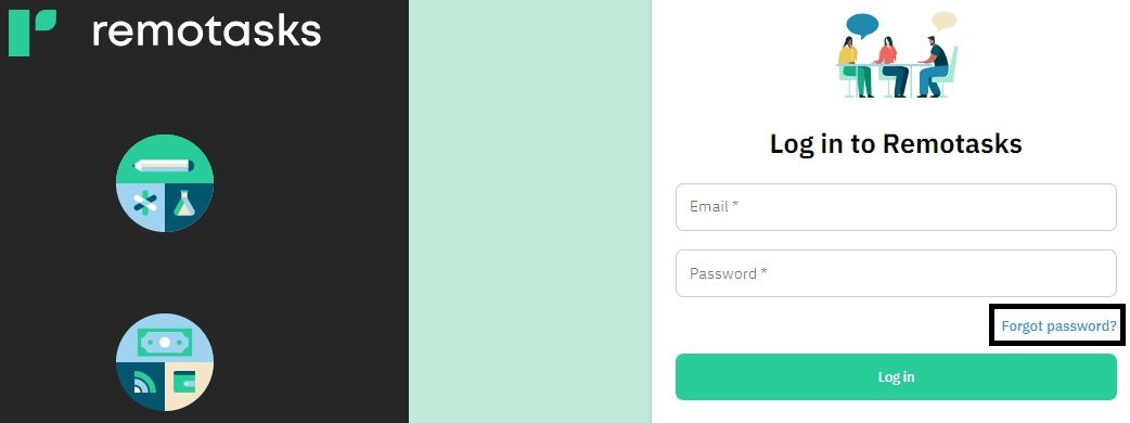 Remotasks login reset password